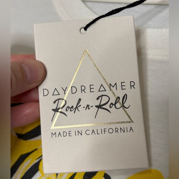 Daydreamer NWT Rock & Roll Collection Good Luck Tattoo Art Graphic Tee White L - Picture 5 of 6